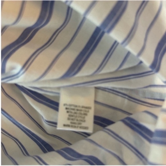 NWT UNTUCKit Women’s PERSE Blue and White Striped Button Down Shirt Size 6 - Picture 9 of 10